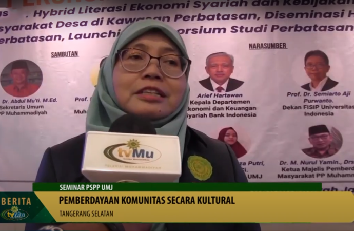 Seminar Hybrid Literasi Ekonomi Syariah dan Kebijakan Pemberdayaan Masyarakat Desa di Kawasan Perbatasan, Launching Konsorsium Studi Perbatasan dan Kelautan.